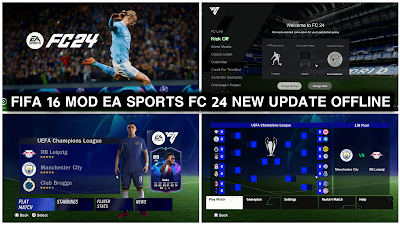 FIFA 16 MOD EA SPORTS FC 24 ANDROID OFFLINE NEW UPDATE LATEST TRANSFERS, KITS 23/24 HD GRAPHICS ALL TOURNAMENTS AND CAREER MODE Video.Guru 20240906 131556879