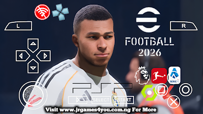 eFOOTBALL PES 2026 PPSSPP HD GRAPHICS LATEST TRANSFERS, KITS 24/25 CAREER MODE & TOURNAMENTS AVAILABLE ANDROID OFFLINE NEW UPDATE Video.Guru 20251010 082942931