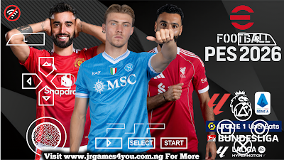 eFOOTBALL PES 2026 PPSSPP HD GRAPHICS LATEST TRANSFERS, KITS 24/25 CAREER MODE & TOURNAMENTS AVAILABLE ANDROID OFFLINE NEW UPDATE Video.Guru 20251218 131129001