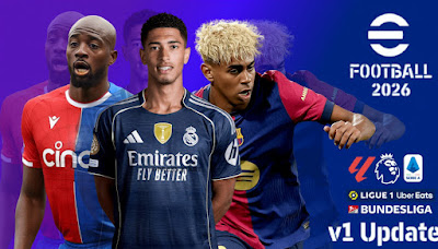eFOOTBALL PES 2026 PPSSPP BEST GRAPHICS V1 UPDATE UCL & UEL, LATEST TRANSFERS, KITS & REAL FACES 25/26 CAREER MODE & TOURNAMENTS AVAILABLE NEW UPDATE Screenshot 20260416 090703 PPSSPP20Gold 1