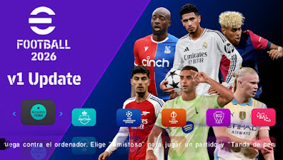 eFOOTBALL PES 2026 PPSSPP BEST GRAPHICS V1 UPDATE UCL & UEL, LATEST TRANSFERS, KITS & REAL FACES 25/26 CAREER MODE & TOURNAMENTS AVAILABLE NEW UPDATE Screenshot 20260416 090714 PPSSPP20Gold 1